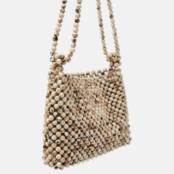 Zara Beaded Natural Crossbody bag - Picture 6 of 12